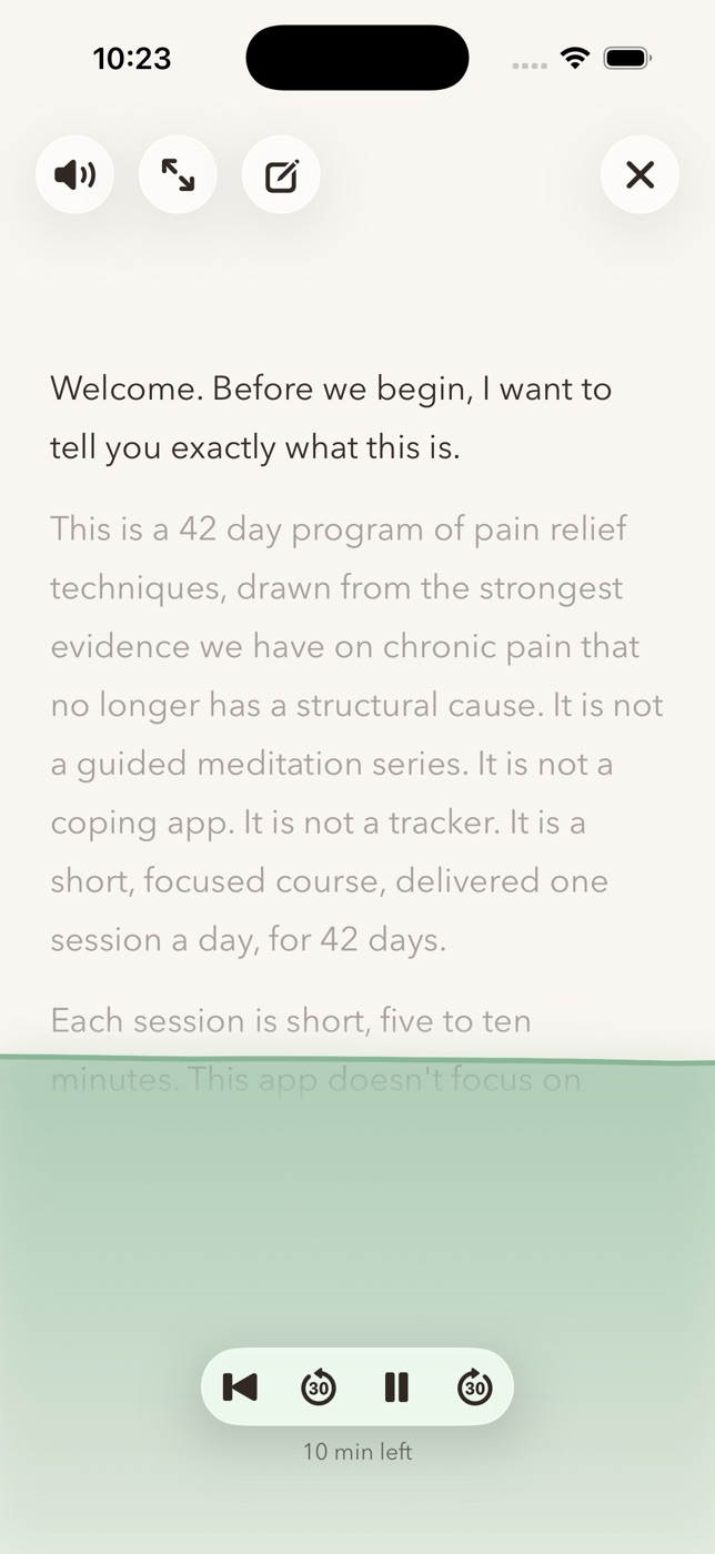 Relief app screenshot